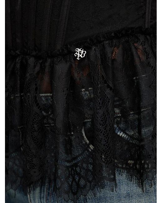 Aniye By Black Era Lace-Trim Peplum Top