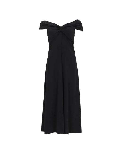 MICHAEL Michael Kors Black Off-Shoulder Knotted Dress
