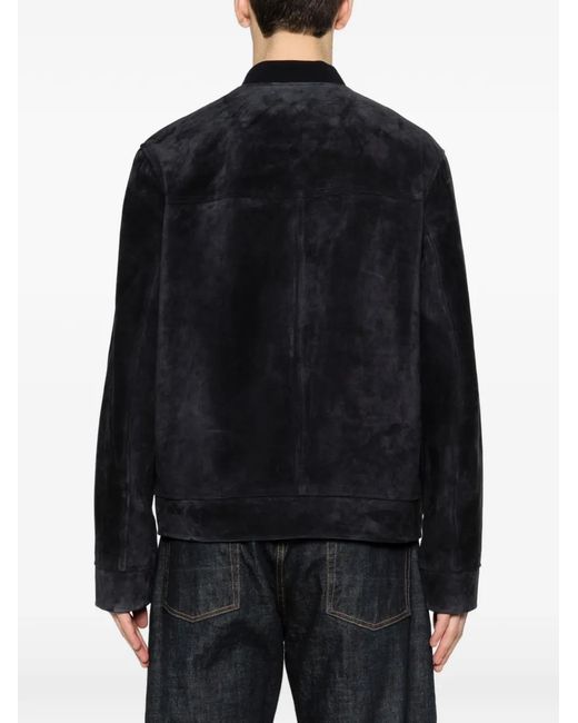 Yves Salomon Black Nightfall Calf Wool Polyamide Jacket for men