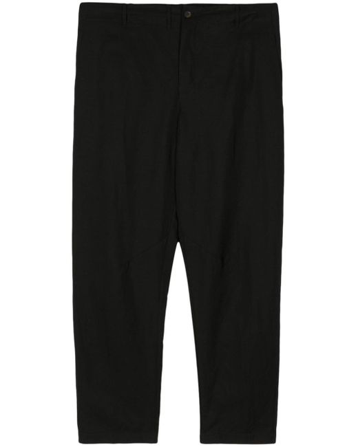 Forme D'expression Black Cotton Cropped Trousers for men