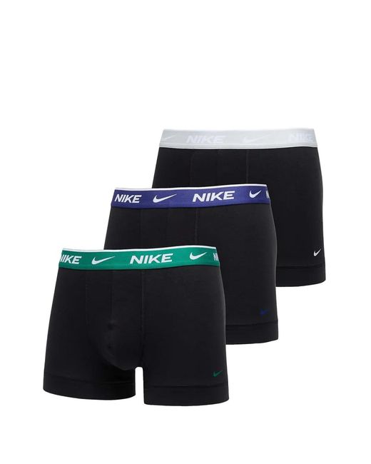 Nike Black Logo-Detail Trunks (Set Of Three) for men