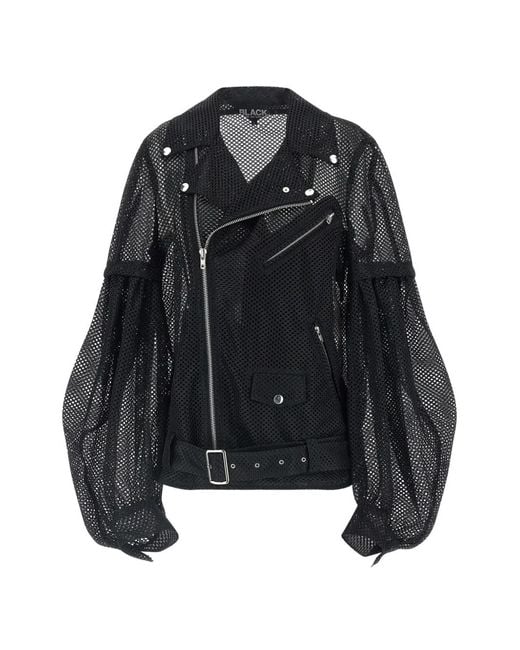 COMME DES GARÇON BLACK Black Balloon-Sleeve Mesh Jacket for men