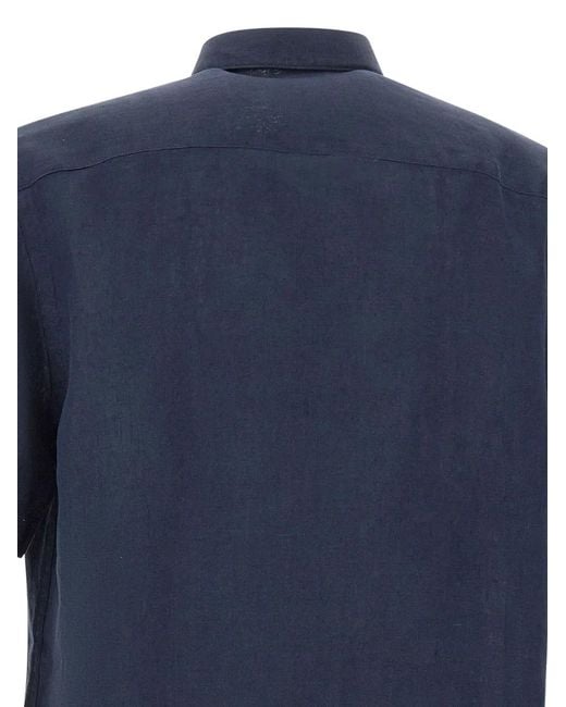 Colmar Blue Button-Down Short-Sleeve Shirt for men