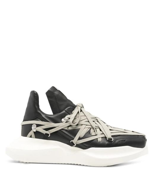 Rick Owens White Lace-Up Sneakers for men
