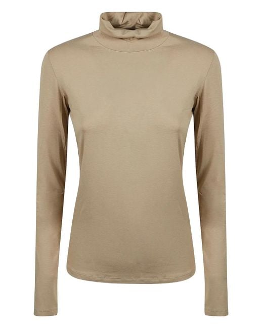 Top Con Collo A Lupetto E Maniche Lunghe di Weekend by Maxmara in Natural