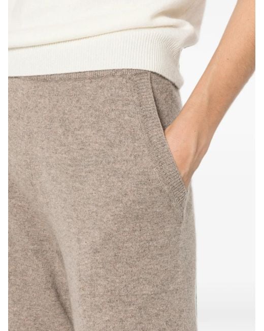 Bompard Natural Cashmere Wide-Leg Palazzo Pants