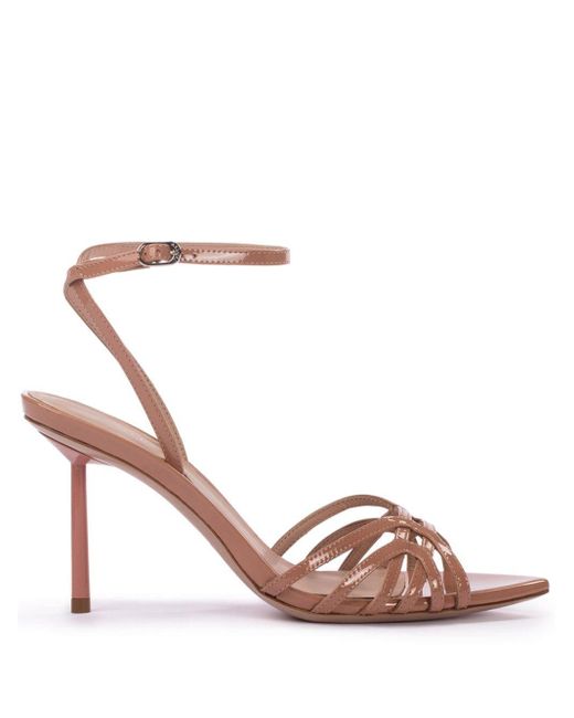 Le Silla Pink Bella 80mm Patent-leather Sandals