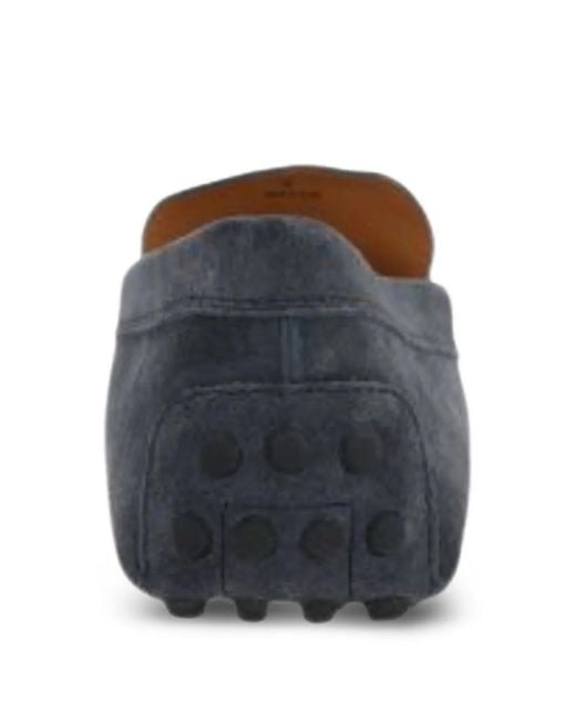 Tod's Blue Suede Loafers for men