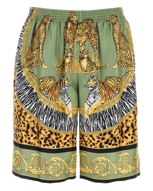 Bermuda Con Stampa di Versace in Yellow da Uomo