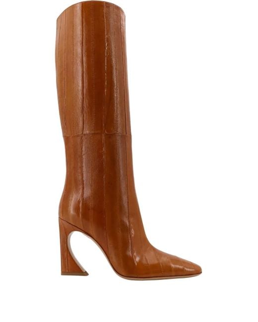Fendi Brown 95Mm Arco Heel Boots