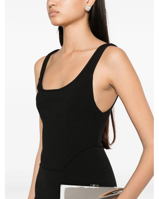 Solace London Black Noor Corset-Style Maxi Dress