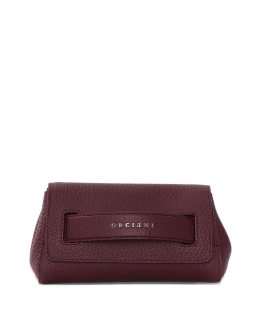 Chain-detail clutch Orciani de color Purple
