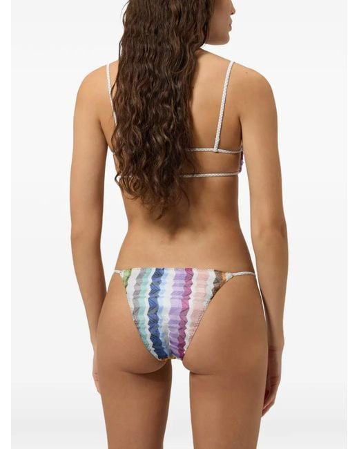 Missoni White Zigzag-Knit Bikini