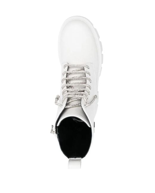 Botas con placa del logo Philipp Plein de color White