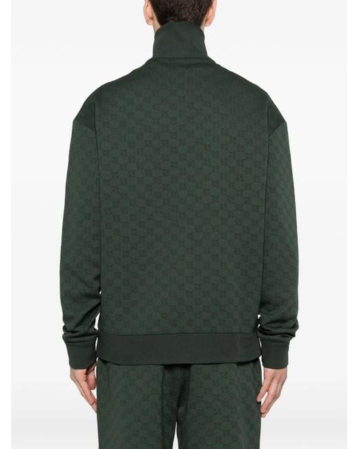 Gucci Green Logo-Pattern Jacket for men