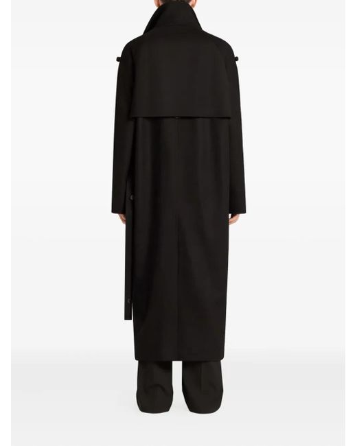 Gabardina con doble botonadura Courreges de hombre de color Black