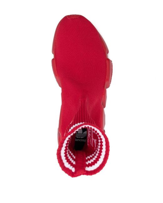 Sneakers a calzino Speed x adidas di Balenciaga in Red