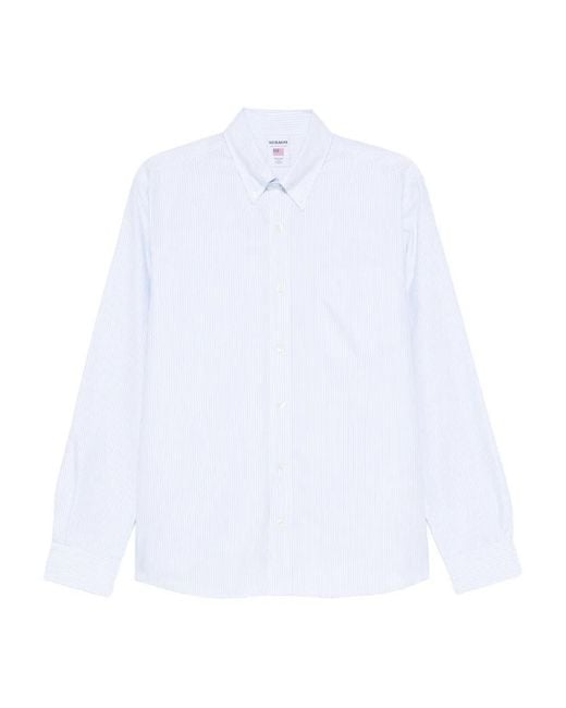 Sebago White Striped Long-Sleeve Shirt for men
