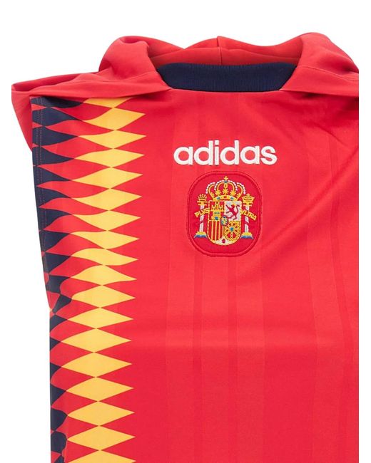 Adidas Red Spain Bb Jsy Hooded Top