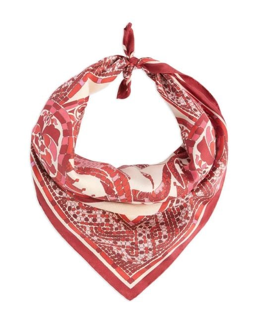 LaDoubleJ Pink Printed Foulard Scarf