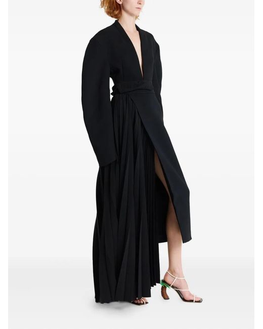 A.W.A.K.E. MODE Black Pleated-Insert Skirt