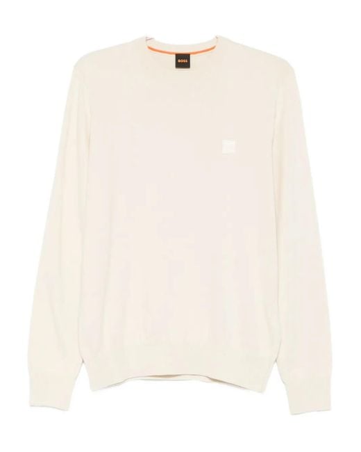 Boss Natural Logo-Patch Sweater for men