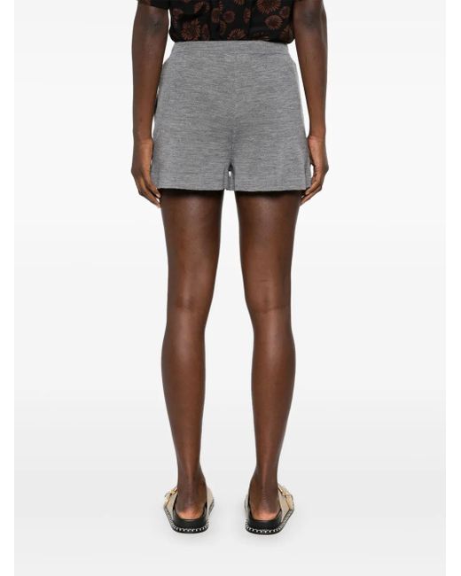 P.A.R.O.S.H. Gray Fine-Knit Shorts