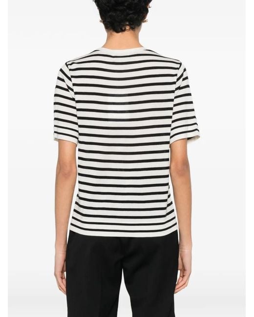 Soft Goat Natural Striped T-Shirt