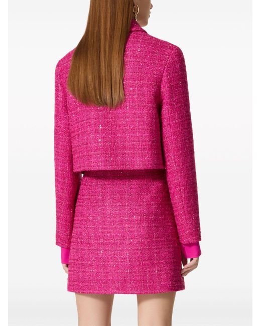 Giacca Glaze in tweed di Valentino Garavani in Pink