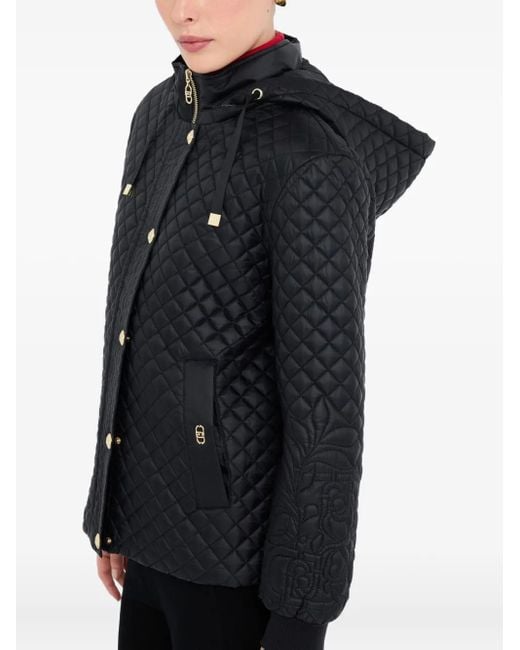Liu Jo Blue Gesteppte Kapuzenjacke
