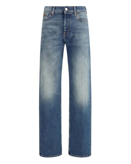 Jeans Dritti Con Tasche di Jacob Cohen in Blue