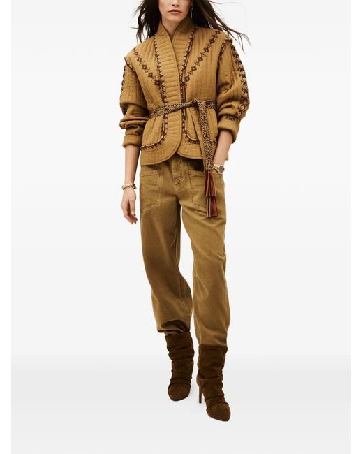 Ba&sh Metallic Embroidered Jacket