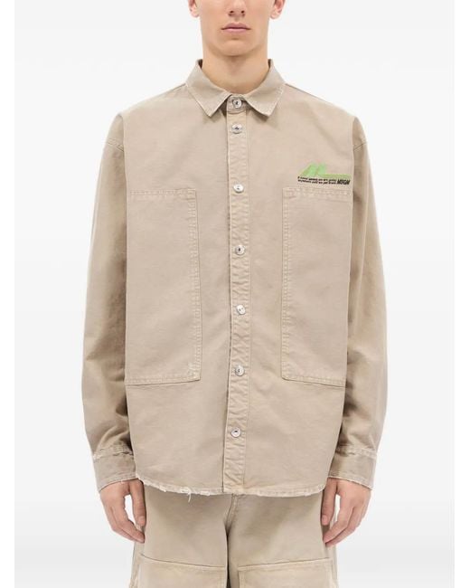 MSGM Natural Buttoned Pocket Shirt for men