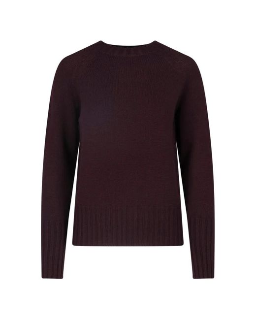 Drumohr Purple Ribbed-Trim Sweater
