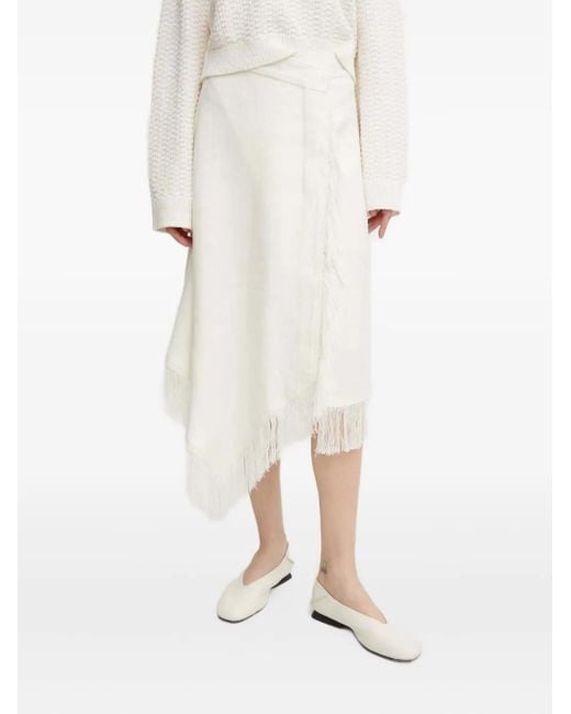 A.L.C. Natural Amelie Asymmetric Midi Skirt