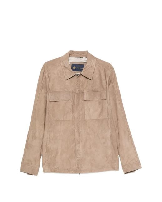 Paul & Shark Natural Veste En Daim À Empiècements for men