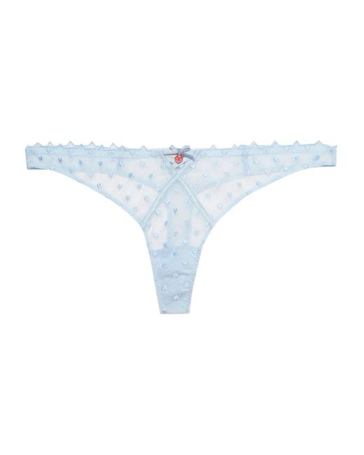 Fleur du Mal Blue Love Lock Thong