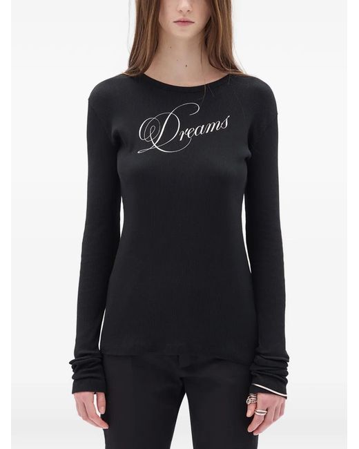 Ann Demeulemeester Black Fiene Rib Jersey T-Shirt