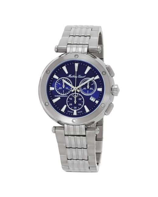 Mathey-Tissot Blue Neptune Chronograph 42Mm Watch for men