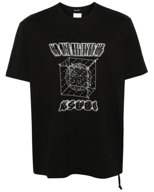Ksubi Black Holographic Kash Cotton T-shirt for men