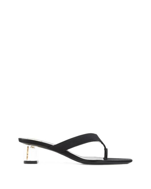 Saint Laurent White Thong Sandals