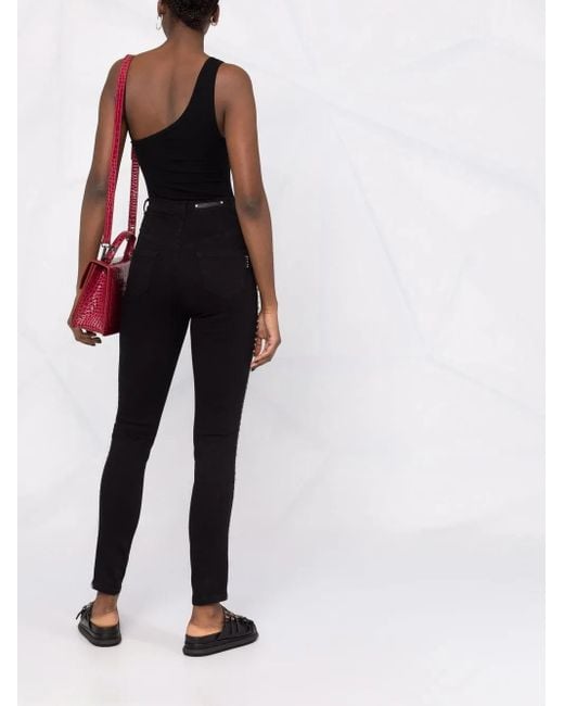 Philipp Plein Black Crystal-Embellished Jeggings
