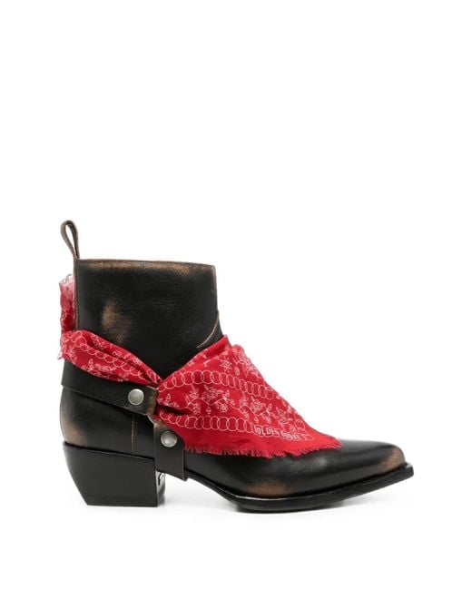 Golden Goose Deluxe Brand Red Debby Pointed-Toe Boots for men