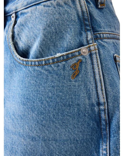 Jacquemus Le De-Nîmes Ovalo Geplooide Jeans in het Blue