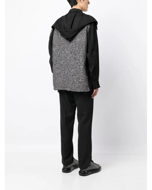Giacca Con Inserti di 4SDESIGNS in Black da Uomo