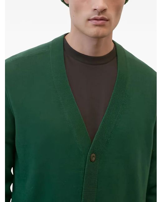 Marc O' Polo Green Button V-Neck Cardigan for men