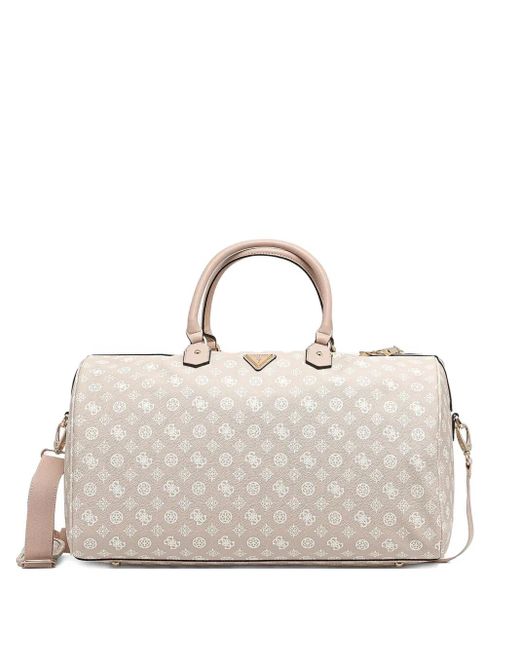 Guess Natural Logo-Print Duffle Bag