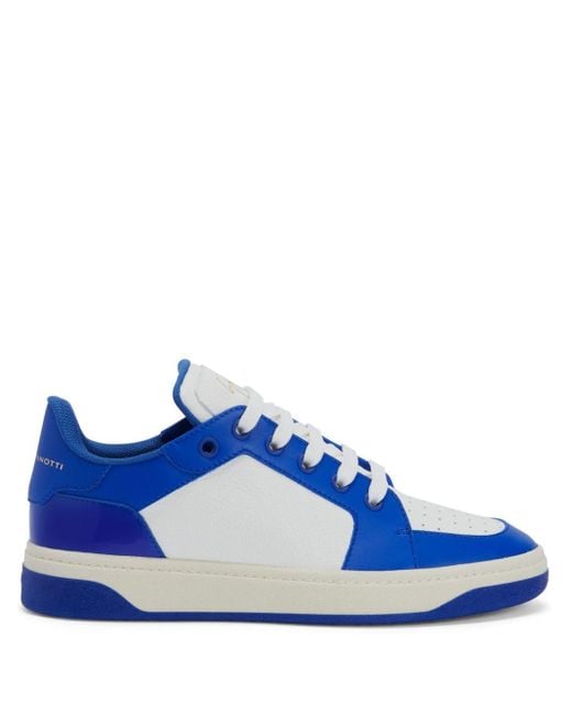 Giuseppe Zanotti Blue Gz94 Colour-block Leather Sneakers for men