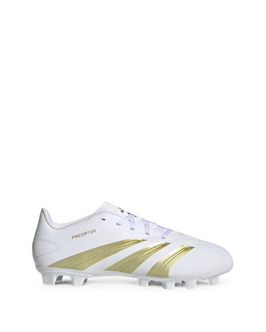 Adidas White Predator Club "Footwear/ Metallic" Sneakers