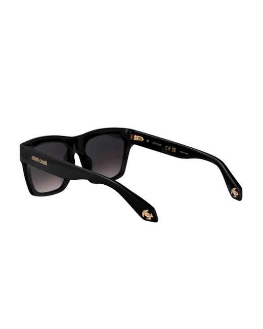 Roberto Cavalli Black Square-Frame Sunglasses for men